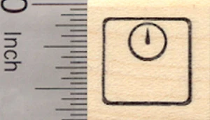 Sello de goma a pequeña escala; 0,55 pulgadas de alto, ideal para registro de fitness A28502 WM - Imagen 1 de 1