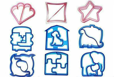 9 X DIY Sandwich Form Cutter Toast Brot Cookie Sandwich Keks Ausstecher - Bild 1 von 4