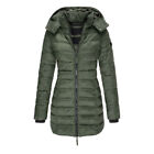 Women's Winter Long Parka Quilted Coat Hooded Ladies Warm Padded Puffer Jacket