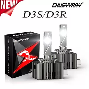2X LED Headlight Bulbs 200W Replace D3S D3R HID Xenon Super White Conversion Kit - Picture 1 of 12