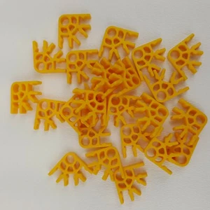 24 Micro K'nex Connector 3-way Yellow Replacement Coaster Part Piece 509042 - Picture 1 of 4