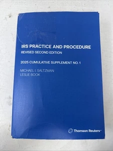 IRS PRACTICE AND PROCEDURE Revised Second Ed. 2025 Cumulative Supplement No. 1 - Picture 1 of 6