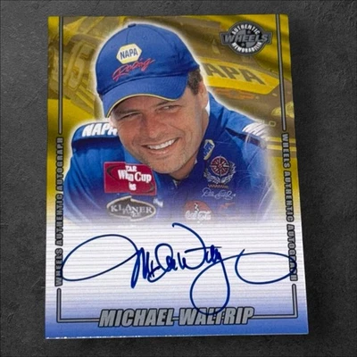 Michael Waltrip PACK PULLED NASCAR signed card 2001 WHEELS AUTHENTICS AUTO - Image 1 of 2