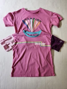 Champion Kurzarm Oversize Shirts Mädchen Medium 10/12 Pink/Colorblock - Bild 1 von 5