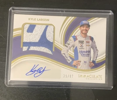Kyle Larson 2023 Chronicles Immaculate Patch AUTO Gold #79/87 NASCAR Racing - Image 1 of 4