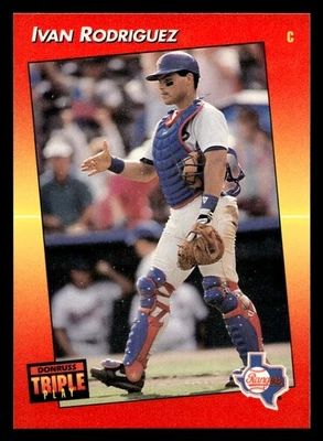 1992 Triple Play Ivan Rodriguez #51 Texas Rangers - Image 1 of 2