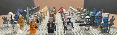 Large Star Wars LEGO Minifigures Lot of (54) + Weapons and Accessories - Image 1 of 4