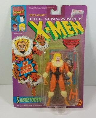 Heridas autocurativas de dientes de sable (1993) X-Men MARVEL COMICS Leyendas Toy Biz "MOC" Foto 1 de 4