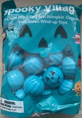 Spooky Village 18 Count Pre-Filled  Pumpkin Capsules Halloween Wind-Up Toys - Image 1 of 2