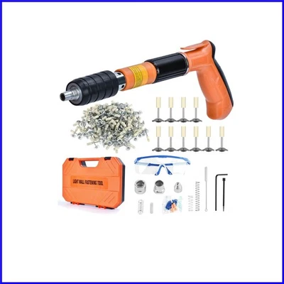 Kit de pistola de clavos de hormigón doble silenciador - 220 clavos para fijación rápida y silenciosa Foto 1 de 4
