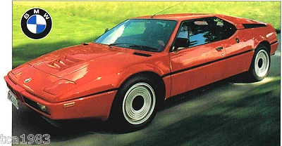 BMW M1/M-1 SPEC SHEET/Brochure/Pamphlet/Catalog:1980, - Image 1 of 4