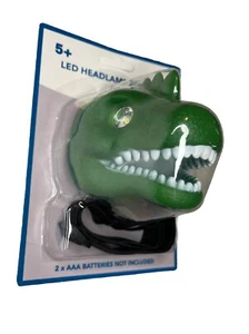 Dinosaur Led Headlamp For Kids. 2 Modes. Flashlight/Blinking Light. NEW - Picture 1 of 5