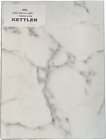 KETTLER HPL Tischplatte 95cm x 95cm x 1,3 cm, Marmor weiß, Wing Profil