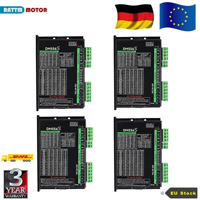 RATTM MOTOR 【DE】4P DM556S Stepper Motor Digital Stepper Driver CNC Controller 20-50VDC 1A-6A