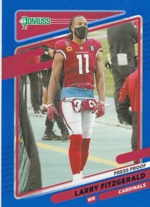 2021 Donruss Larry Fitzgerald Blue Press Proof #246 Cardinals - Picture 1 of 2