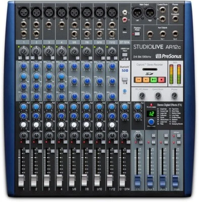Presonus STUDIOLIVE AR12C 12 Ch USB Audio Interface Analog Mixer SD Recorder - Image 1 of 4