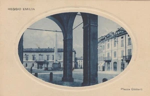 CARTOLINA *14 REGGIO EMILIA EMILIA ROMAGNA PIAZZA GIOBERTI STORIA VIAGGIATA 1923 - Picture 1 of 2