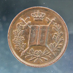 MEDALLA CORONACIÓN WILLEM III 1849, HOLANDA, BRONCE, 23,3 mm, 5,58 g - Imagen 1 de 3