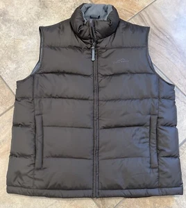 Chaleco grande Eddie Bauer calidad premium plumón de ganso verde militar para hombre con cremallera - Imagen 1 de 7