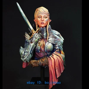 1/10 Figura de busto de espadachín hembra elfo kits modelo de resina sin pintar sin montar - Imagen 1 de 3