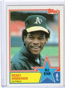 1983 Topps 391 Rickey Henderson Oakland Athletics All-Star