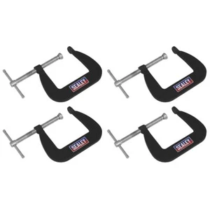 Sealey GCC01 Junior C-Clamp Set 4pc - 64mm x 64mm - Picture 1 of 4