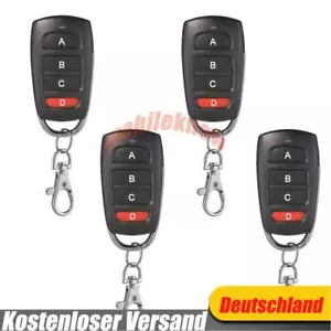 4Tlg Universal 433MHz Funk Fernbedienung Garagentor Handsender Lernfähig 4 Kanal - Bild 1 von 14