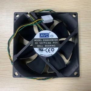 1PCS New AVC DS08025B12H Cooling Fan 8025 DC12V 0.30A 8CM 3Pin - Picture 1 of 1