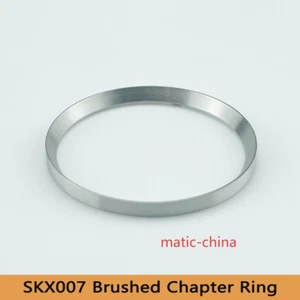 HQ SKX007/SKX009/SRPD Chapter Ring Brushed Finish StainlessSteel Unmarked Silver - Picture 1 of 4