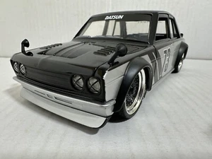 JADA JDM TUNERS 1973 DATSUN 510 BLACK 1:24 DIECAST MODEL CAR NEW NO BOX - Picture 1 of 12