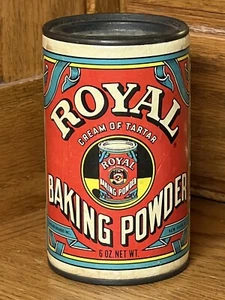 Rare 8 Oz. Royal Baking Powder Tin with original powder sealed inside - Picture 1 of 9