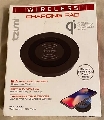 Tzumi Wireless Charging Pad 5W Fast Charge For Samsung, iPhone - Image 1 of 3