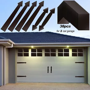 38 Pcs Magnetic Garage Door Decoration Kit Include 32 Faux Windows 4 Faux Hinges - Picture 1 of 7