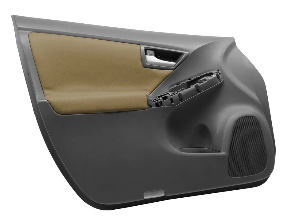 Se adapta a Toyota Prius 2010-2015 PVC cuero reposabrazos delantero cubierta del panel de la puerta beige Foto 1 de 4