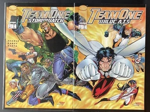 Team One: WildC.A.T.S. #1 + Stormwatch #1 • Jim Lee Connecting Covers! Wildcats - Picture 1 of 21