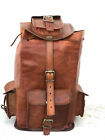 22 " Rucksack Weich Haltbar Leder Vintage Bag Damen Reise Brown Schultertasche