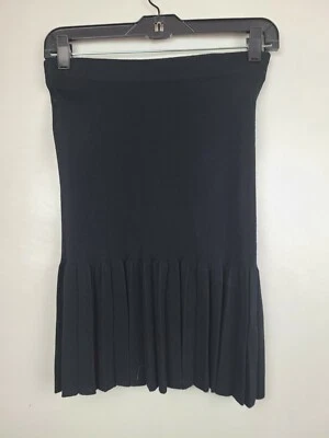 Minifalda Catherine Malandrino para mujer talla XS negra plisada dobladillo tejido  Foto 1 de 4