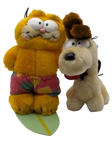Garfield Plush Soft Toy Surfing 1978, 1981 R. Dakin. Stuffed & 7" Odie-Free Ship - Picture 1 of 12