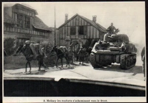 1946  --  MELISEY MONTEE DE RENFORTS VERS LE FRONT  . 3T651 - Picture 1 of 1