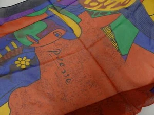 Pablo Picasso Painting of a Man 20" X 50" Rectangular Sheer Scarf Wrap E22 - Picture 1 of 8