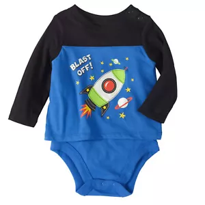 Garanimals Infantes Niños Una Pieza Manga Larga Creeper Rocket Talla 6-9 Meses - Imagen 1 de 1