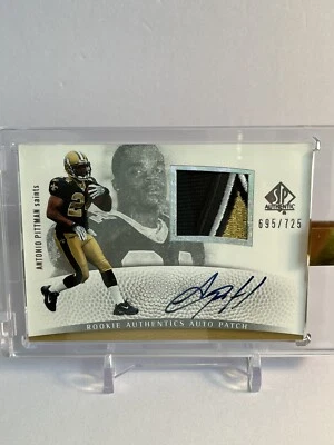 Antonio Pittman 2007 Upper Deck Auténtico Parche 3 Colores AUTO RC/725 ¡Juego Usado! Foto 1 de 2