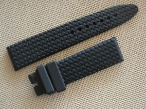 21mmX18mm Black Rubber Strap compatible CHPRD Mille Miglia