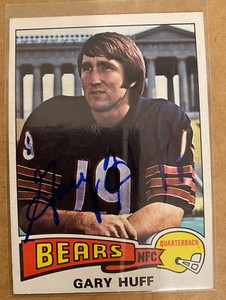 1975 Gary Huff Autographed Tampa Bay Buccaneers Chicago Bears Card #38