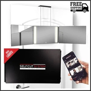 Self-Cut System - 3 Way Mirror with Lights - Three Way Mirror for Self Hair Cutt - Picture 1 of 7