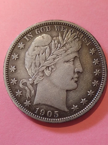 1905 Philadelphia Barber Silver Half Dollar-XF+KEY-BEST STRUCK EXAMPLE I'VE SEEN Cover