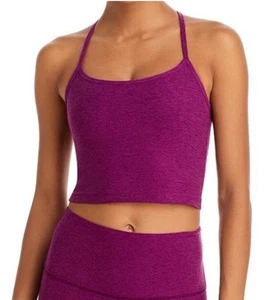 BEYOND YOGA Spacedye Slim Racerback Cropped Tank Magenta Heather Size XL USA - Bild 1 von 12