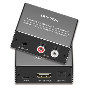 Analog to Digital Audio Converter, RCA R/L and 3.5mm Audio to Optical Spdif T... - Picture 1 of 7