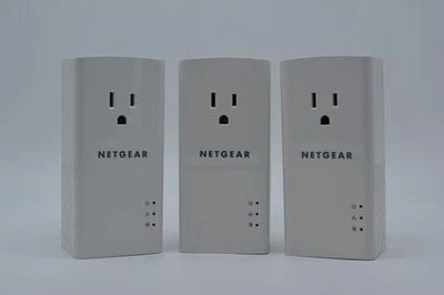 3 Netgear PLP1200S Powerline 1200 With Extra Outlet Internet Extenders, 3 Total! - Image 1 of 4