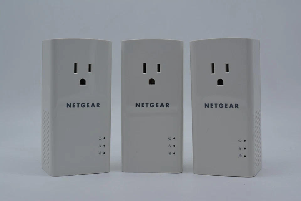 3 Netgear PLP1200S Powerline 1200 With Extra Outlet Internet Extenders, 3 Total! - Image 1 of 4